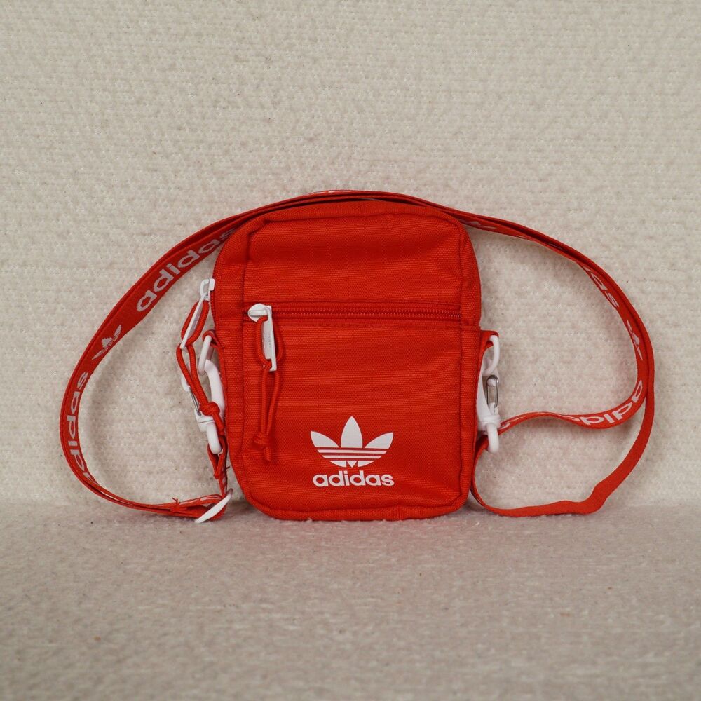 Adidas Originals Classic Festival Crossbody Bag Red White Trefoil Logo 3 Stripes
